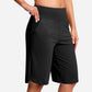 Short de Yoga Taille Haute pour Femme avec Poches