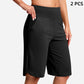 Short de Yoga Taille Haute pour Femme avec Poches