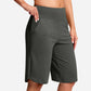 Short de Yoga Taille Haute pour Femme avec Poches