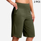 Short de Yoga Taille Haute pour Femme avec Poches