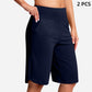 Short de Yoga Taille Haute pour Femme avec Poches