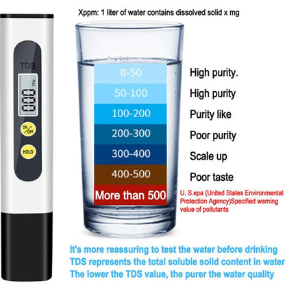 💧Testeur d'eau haute précision TDS pour analyser la qualité de l'eau