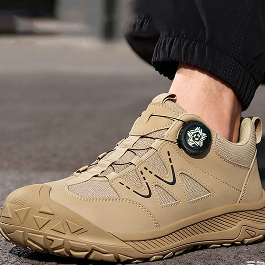 Chaussures de sécurité pour homme avec embout en acier et système de laçage rotati