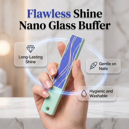 Lot de 2 limes à ongles portables en verre « Nano »
