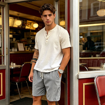 🕰️✨50 % DE RÉDUCTION – Short décontracté en velours côtelé pour homme avec cordon de serrage – Style vintage, confort moderne ! | Texture douce + taille ajustable | Idéal pour toutes les occasions décontractées