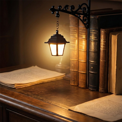 Lampe de bibliothèque miniature en forme de lampadaire rétr