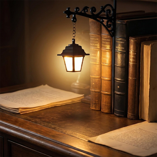 Lampe de bibliothèque miniature en forme de lampadaire rétr