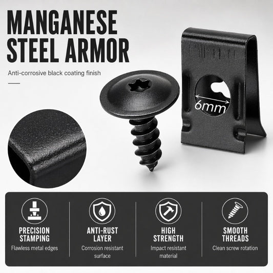 🎉 Soldes 2026 — Plus de 44 000 vendus 🔩 Kit Universel Clips en U et Vis Métalliques Voiture 🚗