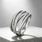 💍 50% DE RÉDUCTION ! 🎉 Bague croix multi-rangs ajustable - Parfaite au quotidien, pour aller au travail ou pour les soirées ✨