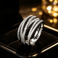 💍 50% DE RÉDUCTION ! 🎉 Bague croix multi-rangs ajustable - Parfaite au quotidien, pour aller au travail ou pour les soirées ✨