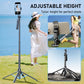 🔥Perche selfie 4 pieds ultra stable｜Hauteur réglable jusqu’à 180 cm pour des prises de vue sans tremblement