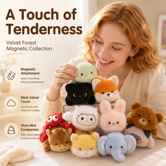 🐱 50% DE RÉDUCTION! 🧲 Peluche Aimantée pour Frigo – Velours doux, aimant caché & toucher nuage – Parfaite pour une décoration mignonne et ludique dans la cuisine 🍕