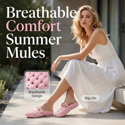 👡50 % DE RÉDUCTION EN CE MOMENT ! 💐Mules à nœud respirantes – Confort nuage, enfiler facile, l’élégance sans effort du matin au soir 🌸