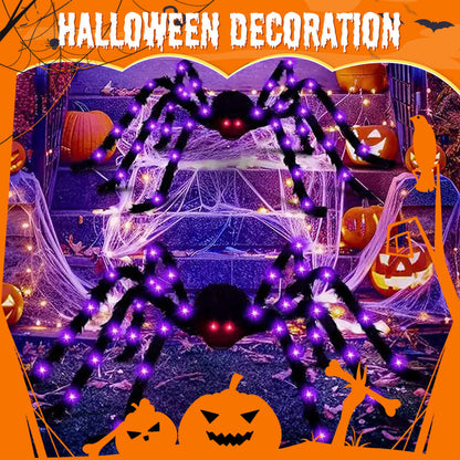 Araignée velue avec une grande toile – Décoration d'extérieur pour Hallowee