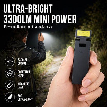 Lampe de travail COB rechargeable avec socle magnétiqu