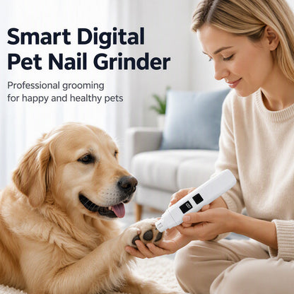 🐾✨ 50 % DE RÉDUCTION ! C'est comme si vous teniez dans votre main une manucure silencieuse qui lime les griffes de votre animal en 1 minute sans le réveiller ! Écran LED, 3 réglages, et fini la peur de la tondeuse.