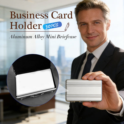Porte-cartes de visite en alliage d'aluminium, format mini-mallett