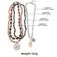 Collier rétro à plusieurs rangs avec perle