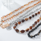 Collier rétro à plusieurs rangs avec perle