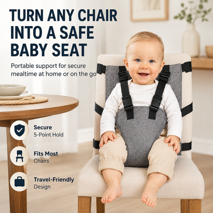 🔥‑50% OFFRE LIMITÉE👶 Harnais sécurité portable bébé, ajustable, fixation rapide pour chaise haute, idéal pour voyages et sorties ✨🍼