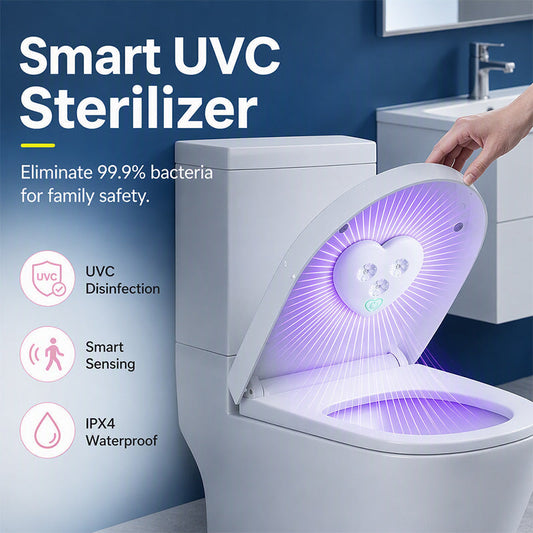 🔥‑50% OFFRE LIMITÉE🛡️ Stérilisateur UVC pour toilettes, capteur intelligent, installation facile, désinfection hygiénique du WC 🚽✨