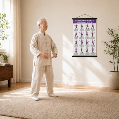 📢📢40 % DE RÉDUCTION !! ⏰Affiche d'exercices de tai-chi pour les seniors