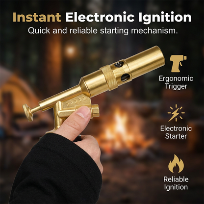 🔥 -50% ! 🍳 Chalumeau à Butane Portable Multifonction – Cuivre-Zinc – Allumage Électronique – 1300°C – Pour Grillade, Soudure & Cuisine 🥩