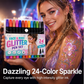🎨 ACHETEZ 1, OBTENEZ 1 GRATUIT! ✨ Marqueurs pailletés pour le visage – Double pointe, lavable & sans danger – Parfaits pour enfants et adultes 🧒🎉