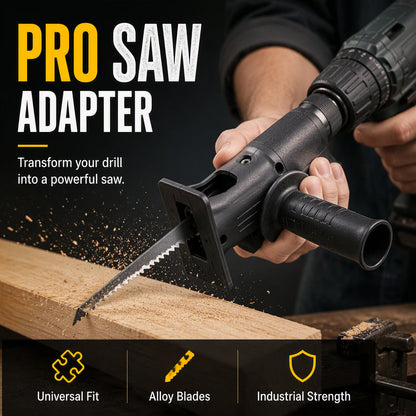 🛠️ Adaptateur pour perceuse permettant d'utiliser une scie alternative sur le bois, le PVC et le méta