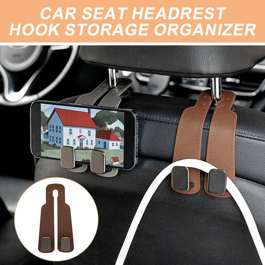 🚗🧸 Organiseur de rangement pour appuie-tête auto – Résistant, multi-poches, accrochage facile, gardez jouets, bouteilles et tablettes à portée de main des passagers arrière, pour un habitacle toujours net 🛣️✨