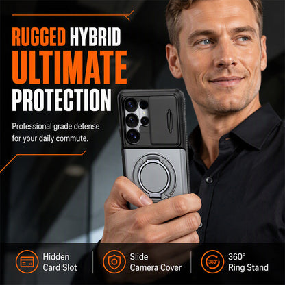 Coque Téléphone 2-en-1 Antichoc avec Porte-Carte Caché