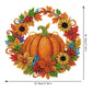 🍂 Couronne d'automne en potiron avec motif en losanges à suspendre – Kit de bricolage complet