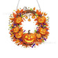 🍂 Couronne d'automne en potiron avec motif en losanges à suspendre – Kit de bricolage complet