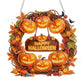 🍂 Couronne d'automne en potiron avec motif en losanges à suspendre – Kit de bricolage complet
