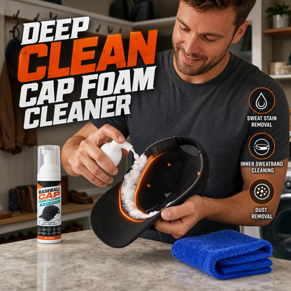 Nettoyant moussant pour casquettes de baseball sans rinçag