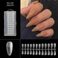 Capsules d’ongles longues en amande sans démarcation
