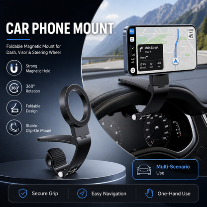 ✨ Support magnétique pliable universel pour téléphone de voitur