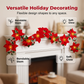 Guirlande lumineuse de Noël avec des poinsettias