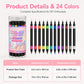 ⏳Offre à durée limitée : 50 % de réduction⏰Coffret de 24 stylos de nail art double face🪄
