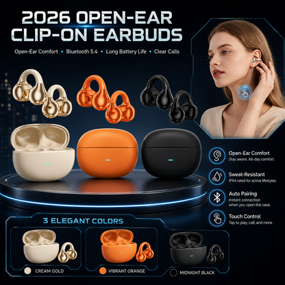 Écouteurs Bluetooth sans fil à clip et à oreille ouvert