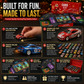 Coffret de Jeu Garage Pliable avec Voitures Jouets