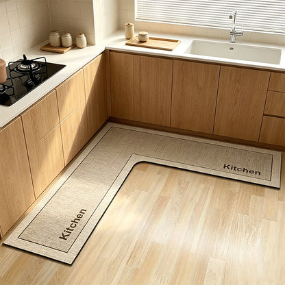 🎉Promotion 2026 : plus de 17 000 exemplaires vendus ! 🔥50 % DE RÉDUCTION ! 🧊💧 Ne glissez plus sur les sols mouillés de votre cuisine : ce tapis en L absorbe rapidement l'eau et l'huile, reste bien en place et amortit vos pas pendant que vous cuisinez. 🏠