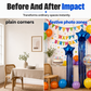 🎉 -50% ! Lot ballons alu étoile + pompons + kit fond photo avec guirlande – installation facile – pour anniversaires et fêtes à thèm