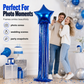 🎉 -50% ! Lot ballons alu étoile + pompons + kit fond photo avec guirlande – installation facile – pour anniversaires et fêtes à thèm