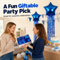 🎉 -50% ! Lot ballons alu étoile + pompons + kit fond photo avec guirlande – installation facile – pour anniversaires et fêtes à thèm