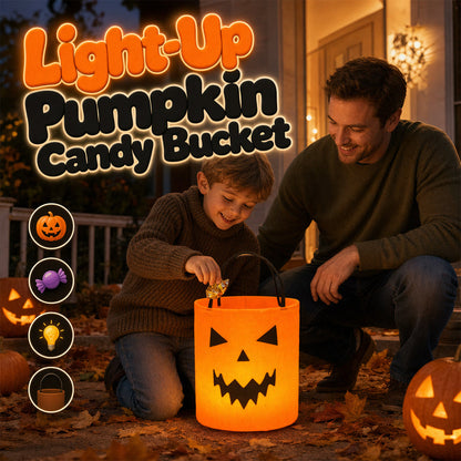 Seau à bonbons d'Halloween lumineu