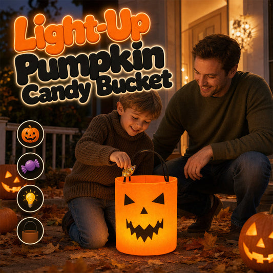 Seau à bonbons d'Halloween lumineu