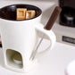 🍫🫕 Tasse à fondue au chocolat en céramique | Chauffe-plat à bougie – 200 ml ✨