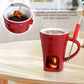 🍫🫕 Tasse à fondue au chocolat en céramique | Chauffe-plat à bougie – 200 ml ✨