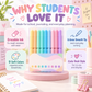 Écrivez et effacez en un clin d'œil ! Stylos gel effaçables 8 couleurs, sans salissures